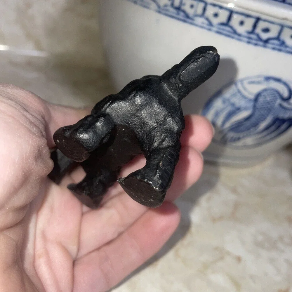 Vintage Hubley Black Solid Cast Iron Cocker Spaniel Dog 4